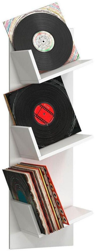 Mid.you Record shelf white 33x106.5x25.6 cm CD & DVD shelves (657010301)