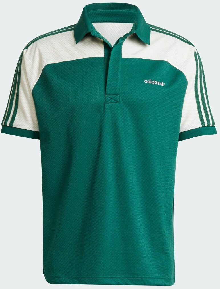 Adidas 80s Premium 3-Stripes Archive Mock Mesh Poloshirt (JC6529) collegiate green