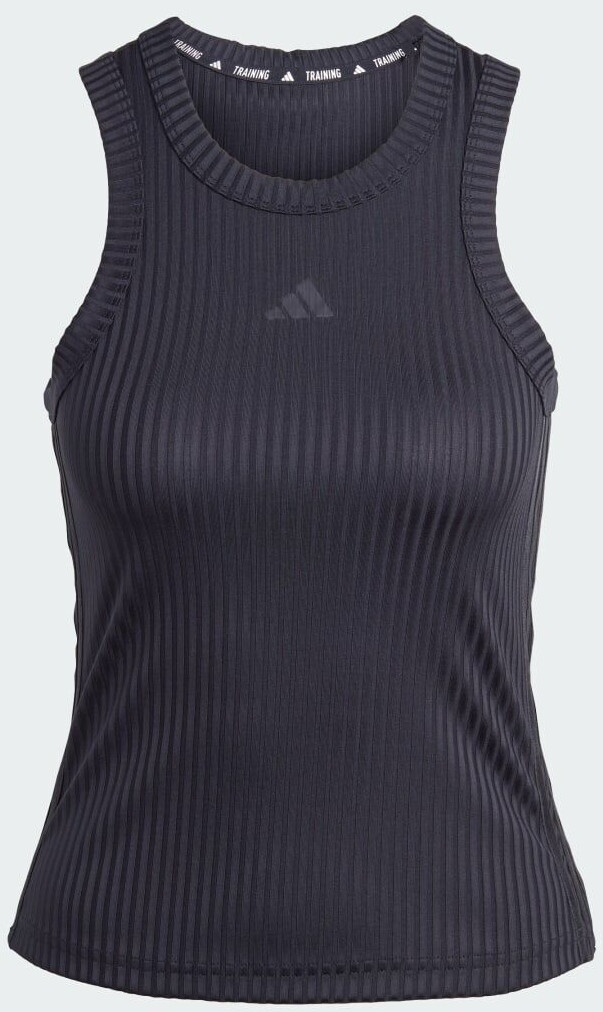 Adidas All Gym Seasonal Rib Tight Fit Tonal 3-Stripes Tanktop (IW8161) black