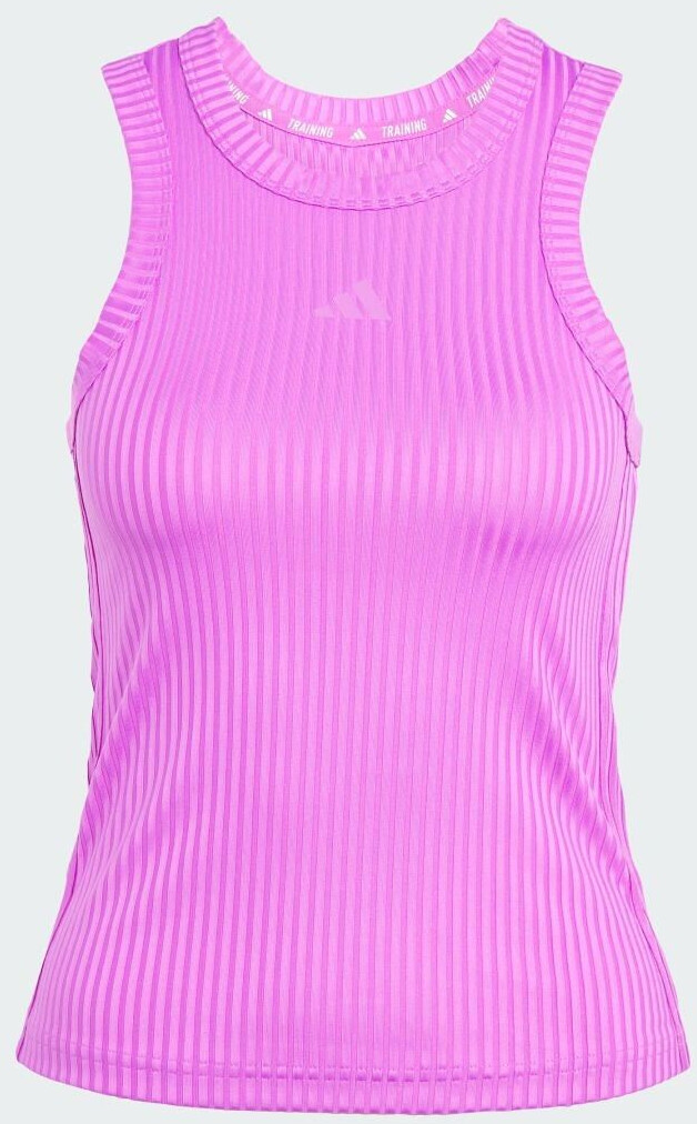 Adidas All Gym Seasonal Rib Tight Fit Tonal 3-Stripes Tanktop (IW8162) Purple Burst