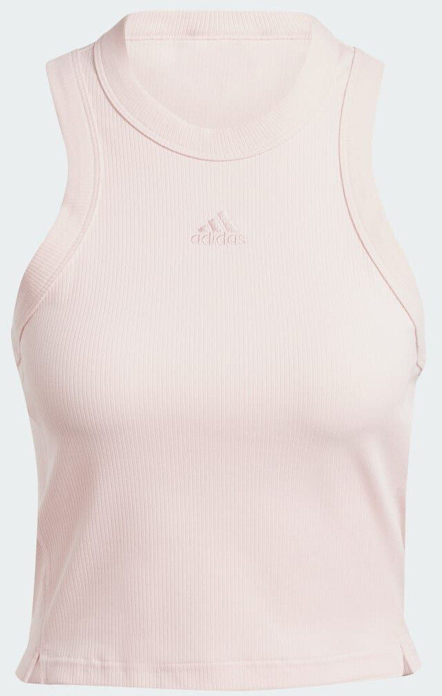 Adidas Lounge Ribbed Crop Tanktop (IY6735) sandy pink