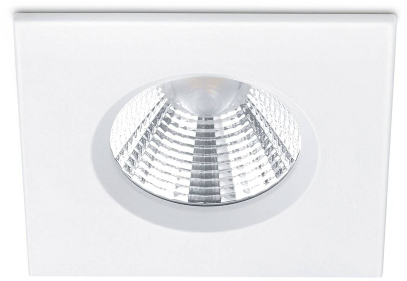 Trio Square LED recessed spotlight Zagros IP65 in matt white