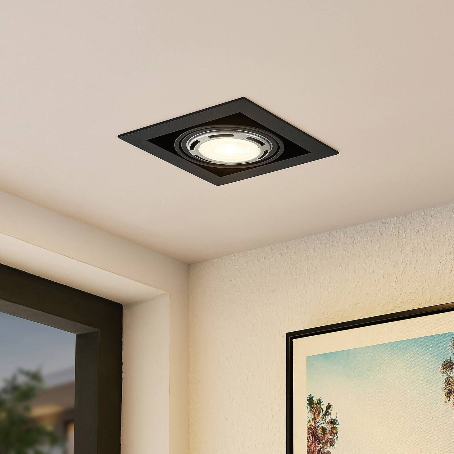 Arcchio Yasna recessed light single-bulb black