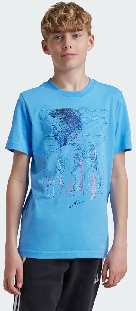 Adidas Messi Football Graphic T-Shirt (IW0184) kids blue burst