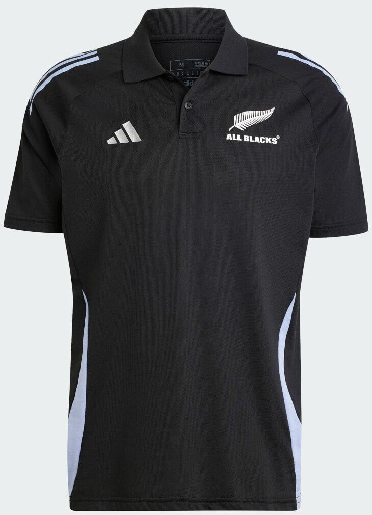 Adidas All Blacks Rugby Short Sleeve Poloshirt (IX0713) all black/blue spark