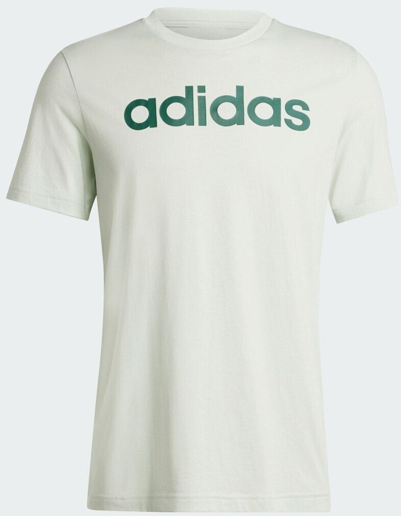 Adidas Essentials Single Jersey Linear Embroidered Logo T-Shirt (IZ4767) linen green