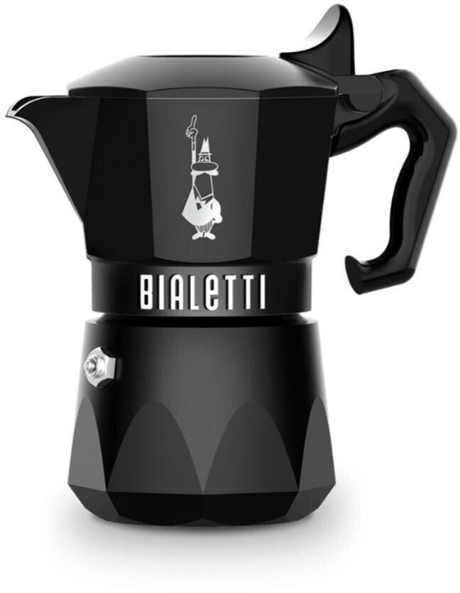 Bialetti Brikka Noir Mocha Coffee Maker 2 Cups Black