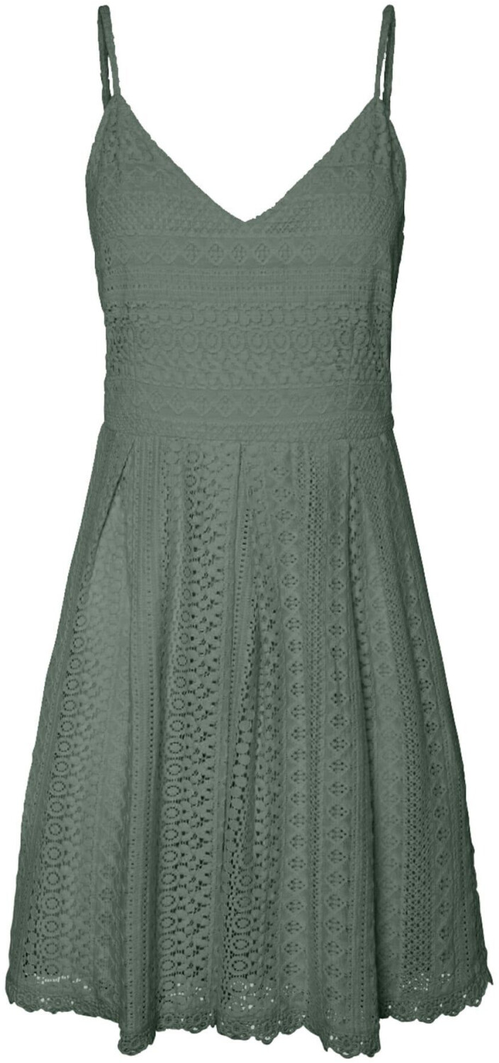 Vero Moda Vmhoney Lace Pleated Singlet Dress Exp green