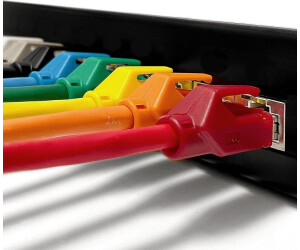 Geschirmtes 12-Port CAT7 Patchpanel – 10 Gbps, Vergoldete RJ45, Metallgehäuse Mit Erdung, Desktop-Montage, Für CAT7/6A/6
