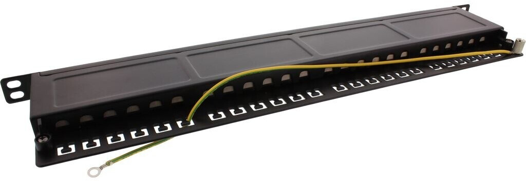 InLine® Patchfeld 24-fach Keystone - Schwarz, 1HE Für Netzwerk-Module