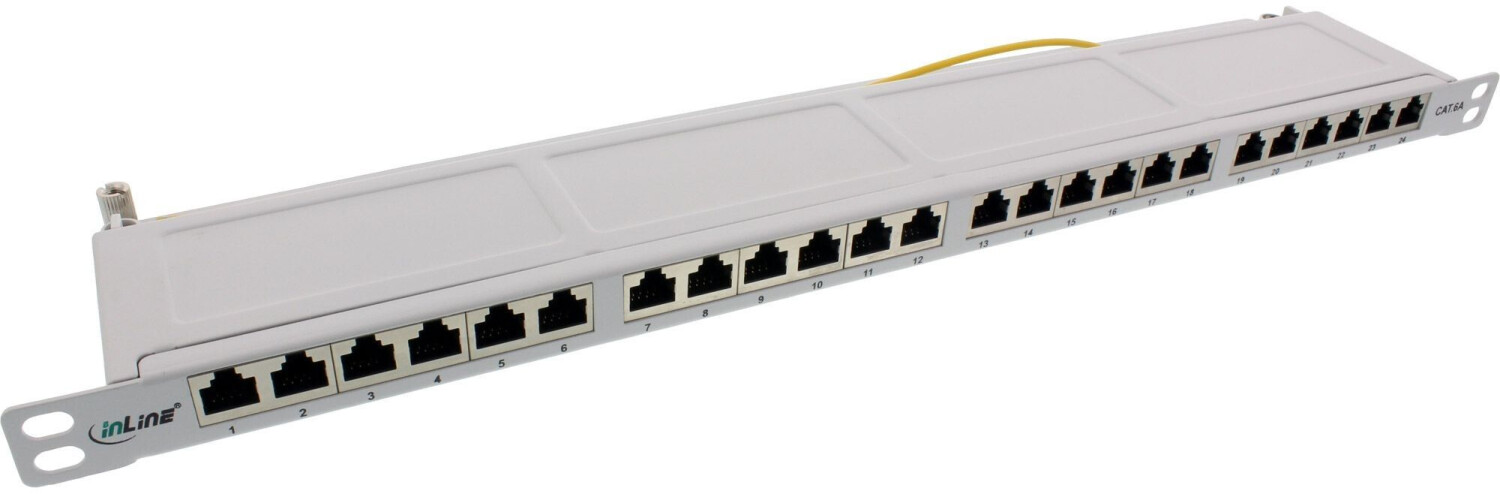 InLine Patch Panel 19 Cat.6A 24 Port 0.5U Light Grey RAL7035 (76824E)