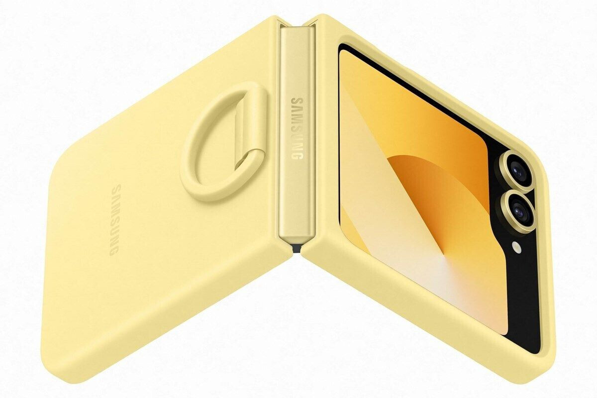Samsung Silicone Case with Ring (Galaxy Z Flip6) Yellow