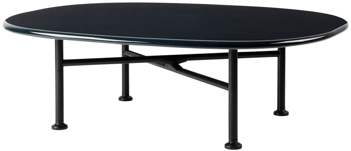Gubi Carmel outdoor lounge table 875 x 70 cm black semi matt / midnight black
