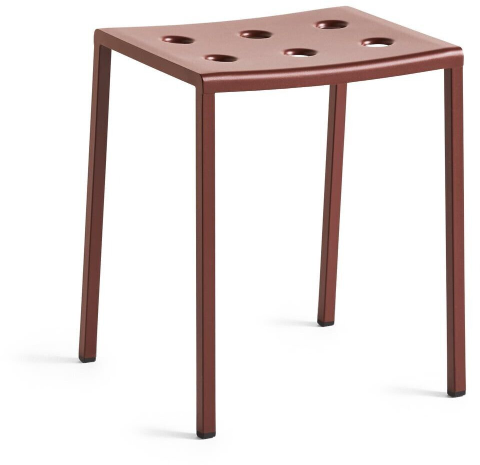 HAY Balcony stool iron red 46 x 39 x 35 cm