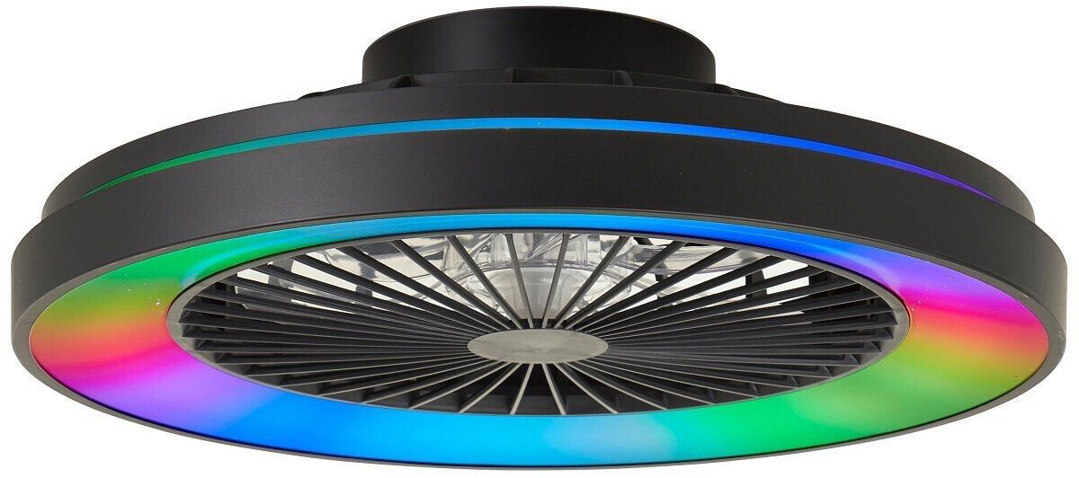 Brilliant G93854-06 LED Mazzaro ceiling light with fan black