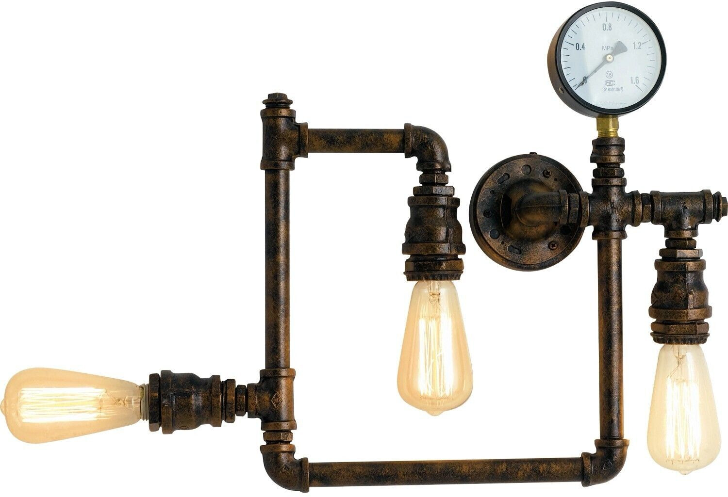 Eco-Light Leuchten Luce Design Amarcord PL3 wall lamp 3-flame rust-colored