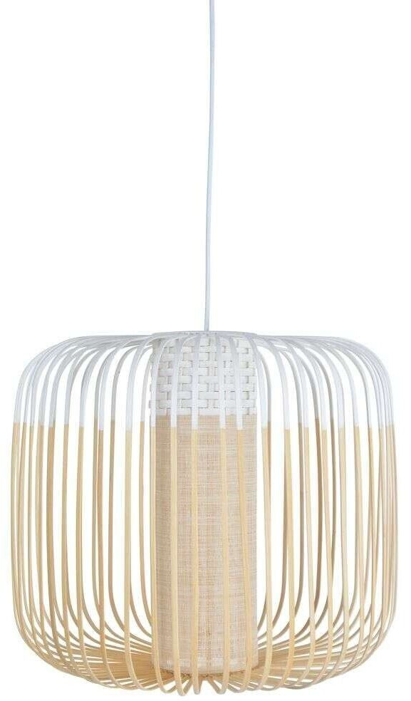 Forestier Bamboo pendant lamp M White