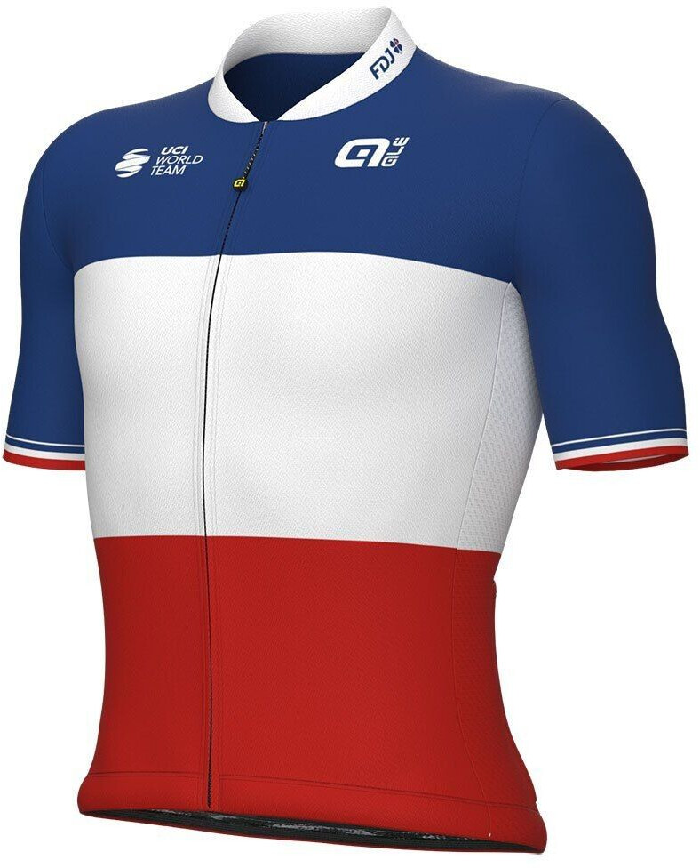 Alé Cycling Groupama Fdj Champion France Replica 2023 Short Sleeve Jersey (R23207083) blue