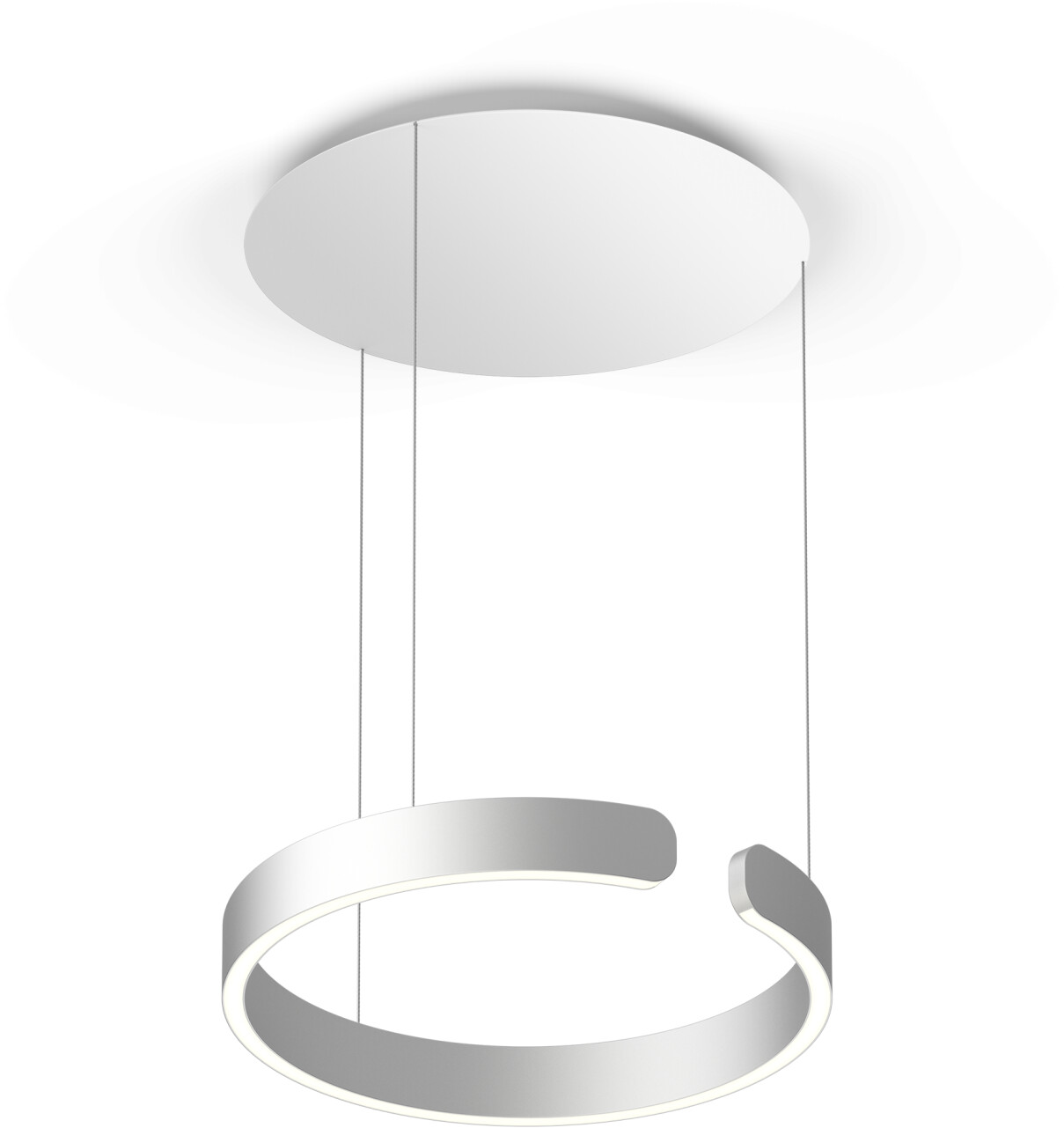 Occhio Mito Sospeso 40 up pendant light silver round 40x5x40 cm matt silver (010)