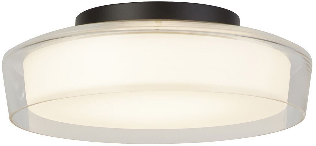 Searchlight Puck 1-Light Bathroom Ceiling Light, Matte Black 3000K IP44