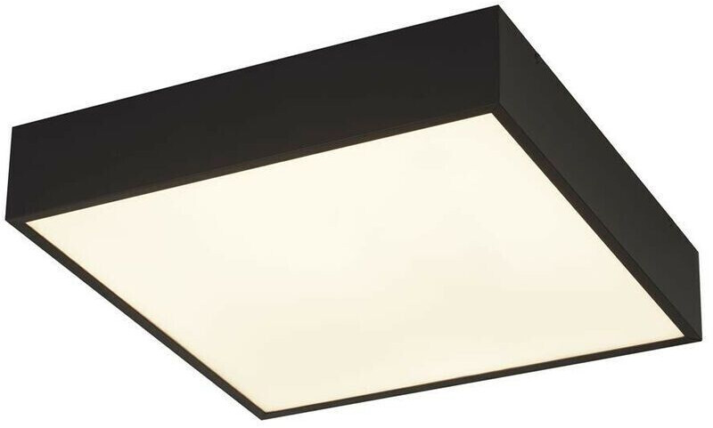Searchlight Zeus 1 Light Square Bathroom Ceiling Light Black 3000K IP44