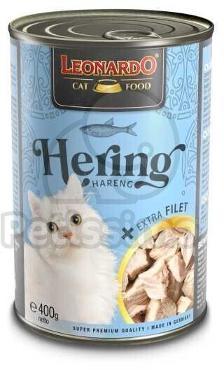 LEONARDO Cat Food Herring + extra fillet wet food