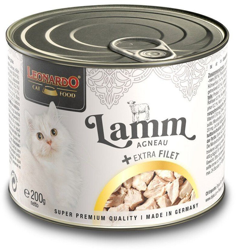 LEONARDO Cat Food Lamb + extra fillet wet food