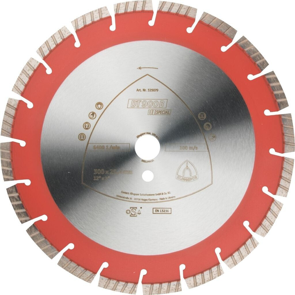 Klingspor Diamond disc DT 900 B 400x3,6x20mm 26 Segments