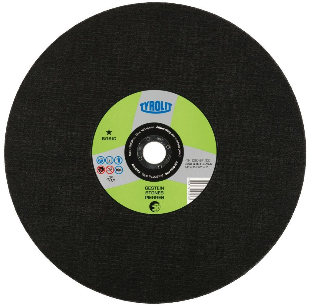Tyrolit Straight Basic Gestein 300x3,5x20mm C 30 BF