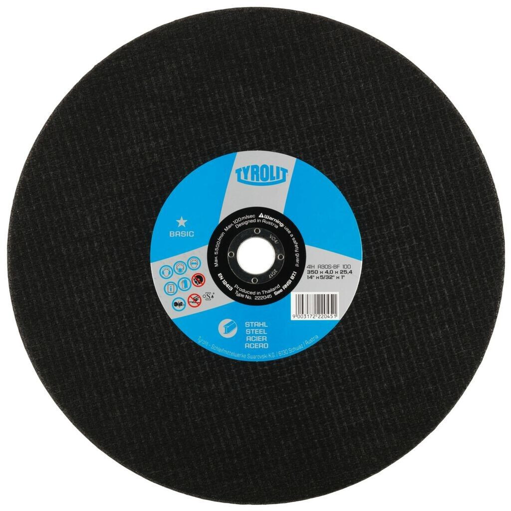 Tyrolit Straight Basic steel 300x3,5x20mm A 30 BF