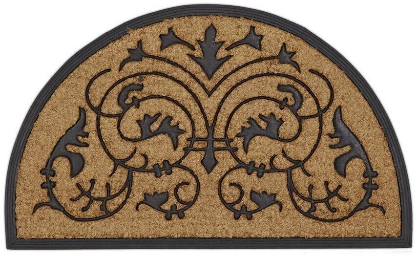 Relaxdays Doormat half round 60x100 cm