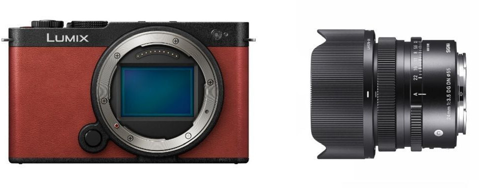 Panasonic Lumix DC-S9 Kit 24mm Sigma f3.5 rouge