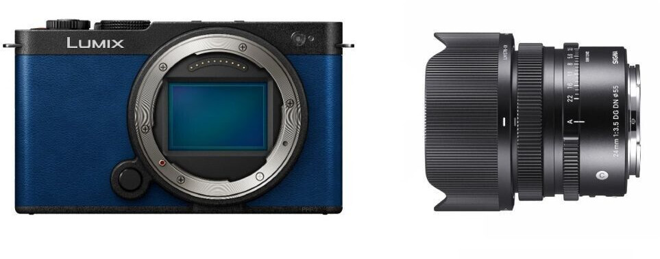 Panasonic Lumix DC-S9 Kit 24mm Sigma f3.5 bleu