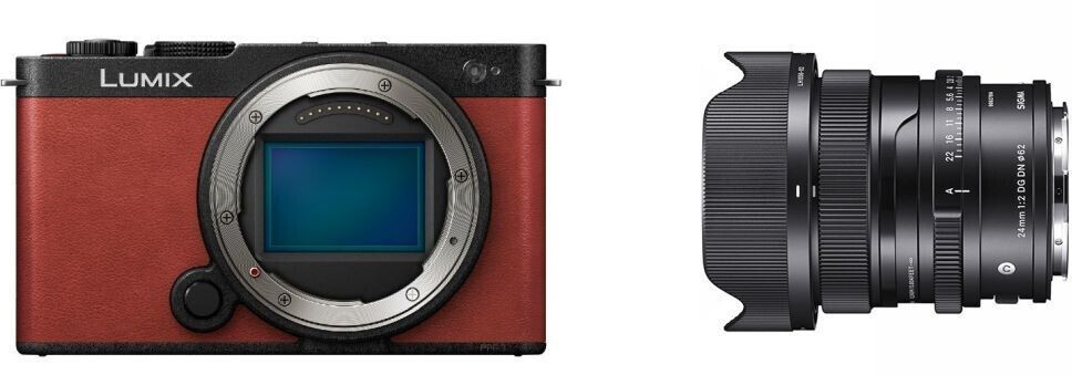 Panasonic Lumix DC-S9 Kit 24mm Sigma f2.0 rouge