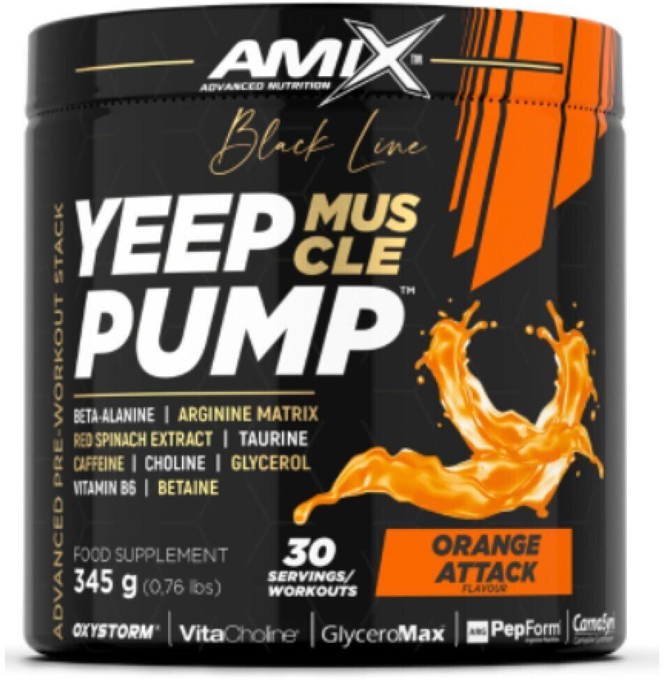 Amix Black Line Yeep Pump 345g with Caffeine Orange