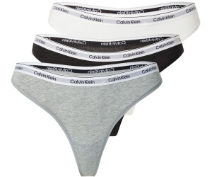 Buy Calvin Klein Thong 3 pack 000QD5209E black white grey from 23.99 Today Best Deals on idealo