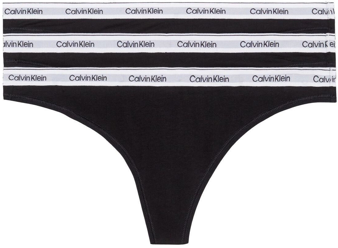 Calvin Klein Thong 3-pack (000QD5209E) black