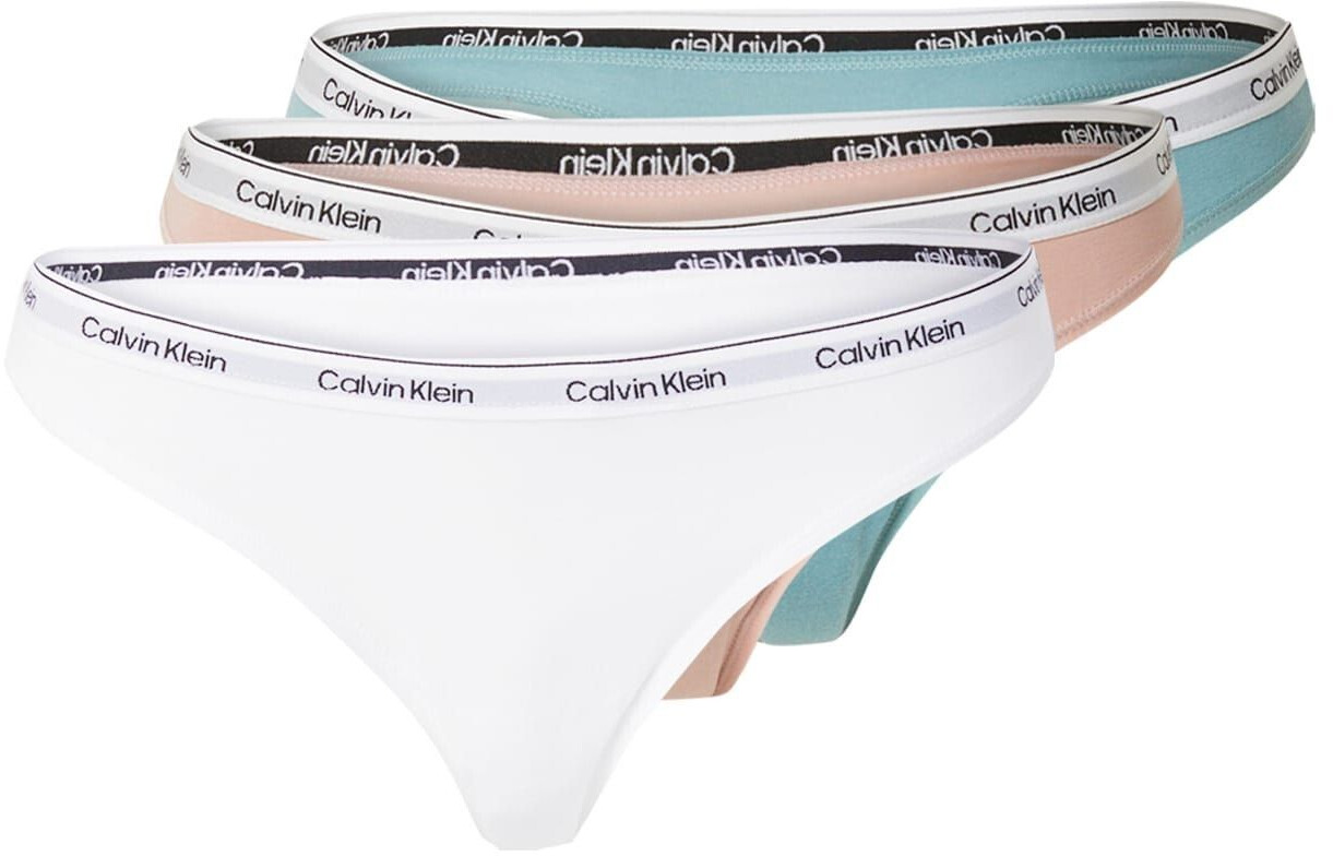 Calvin Klein Thong 3-pack (000QD5209E) pink/white/turquoise