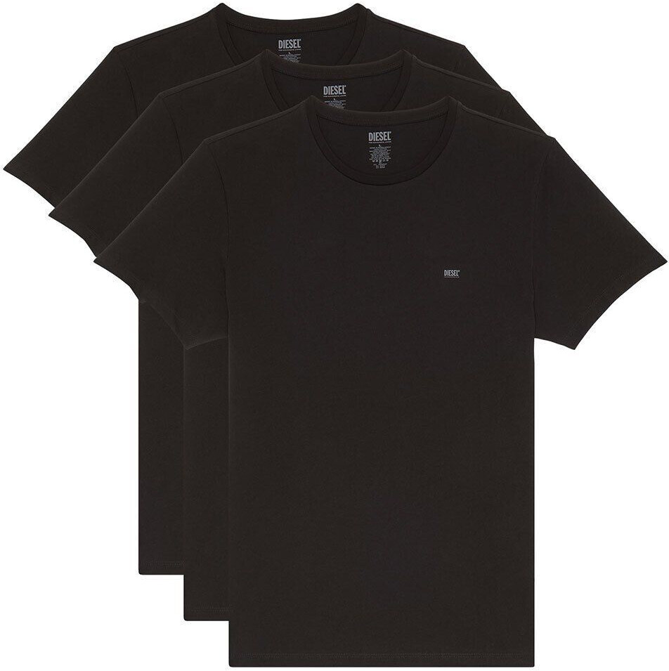 Diesel 3-Pack Jake Short Sleeve Base Layer (00SPDG-0LIAD-E4101) black