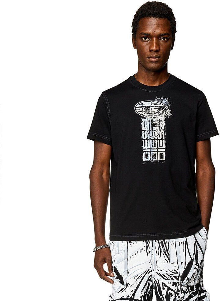 Diesel Diegor K68 Short Sleeve T-Shirt (A12496-0GRAI-9XX) black