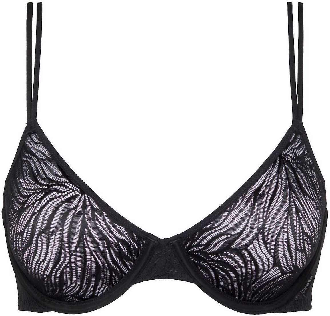 Calvin Klein Sheer Marquisette Bra (000QF7103E) black