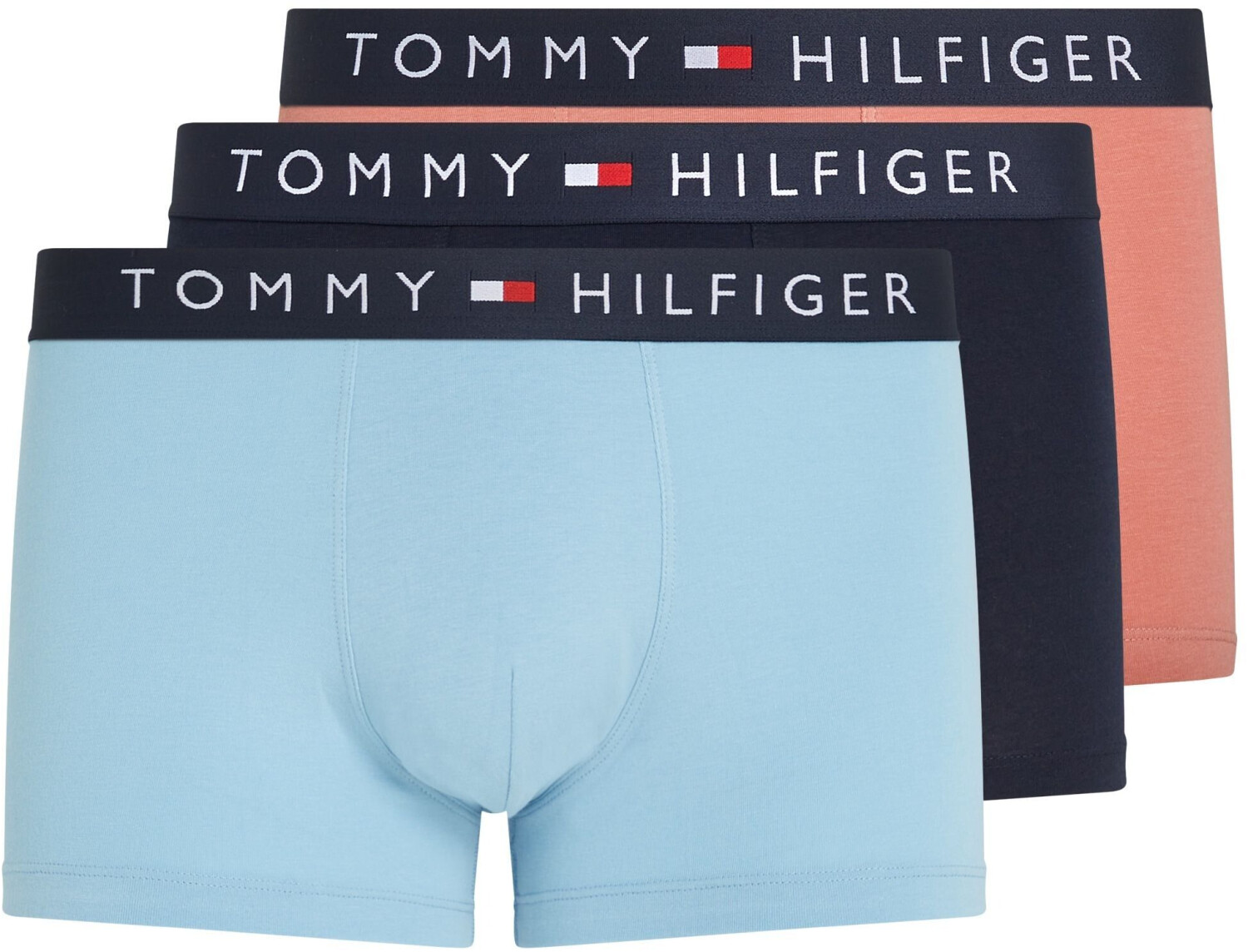 Tommy Hilfiger 3-Pack TH Original Logo Waistband Trunks (UM0UM03180) sleepy blue/desert sky/teaberry