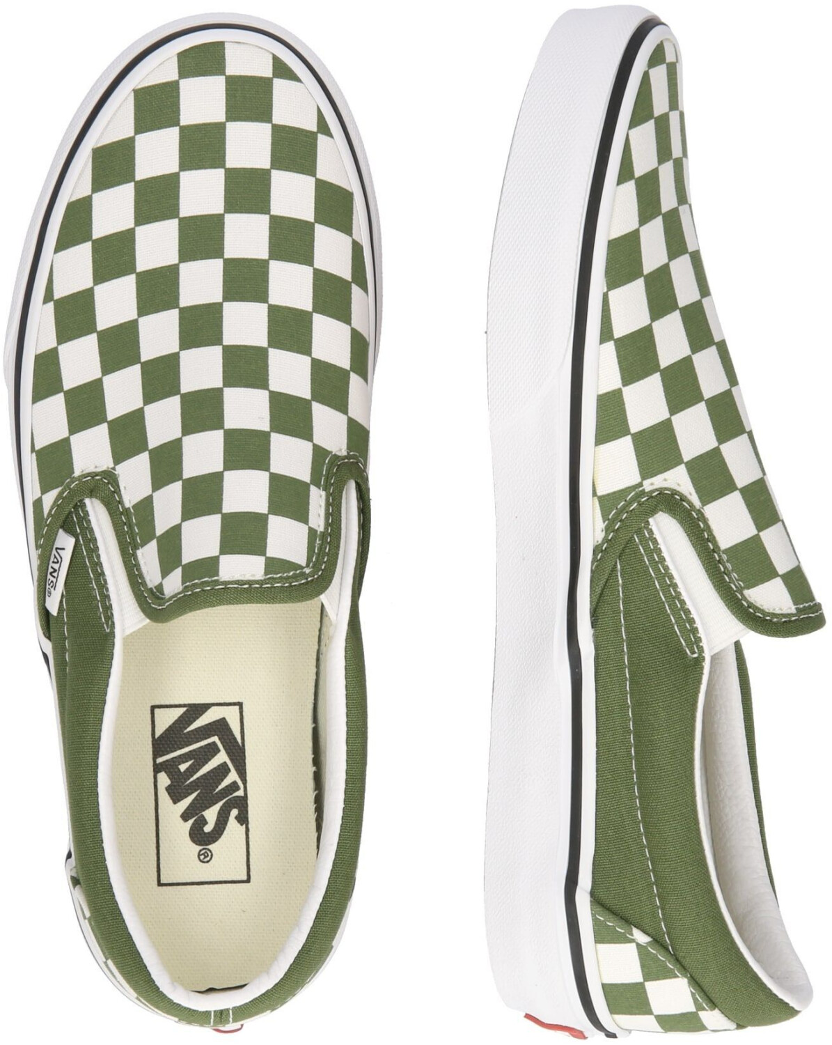 Vans checkered green on sale