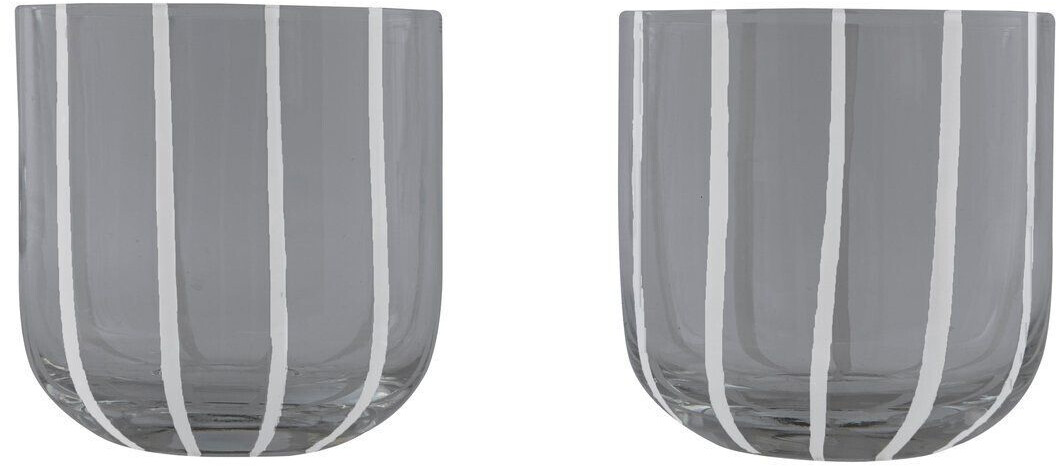 OYOY Mizu water glass, pack of 2, grey-white