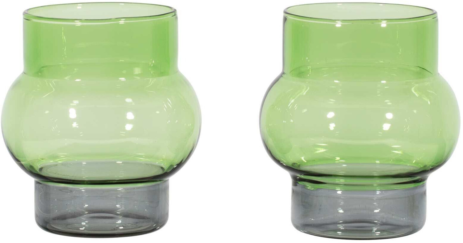 Tom Dixon Bump short drinking glass, pack of 2, green