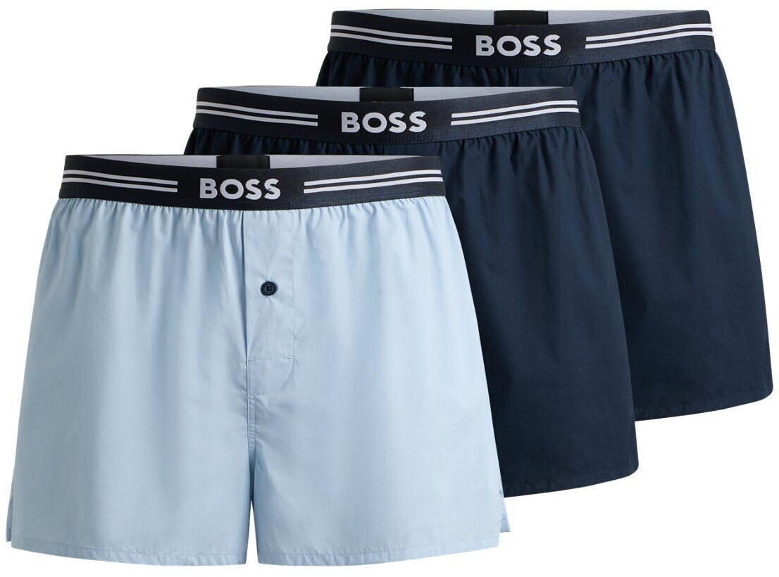 Hugo Boss 3-Pack Woven Boxer (50480034-403) black/blue