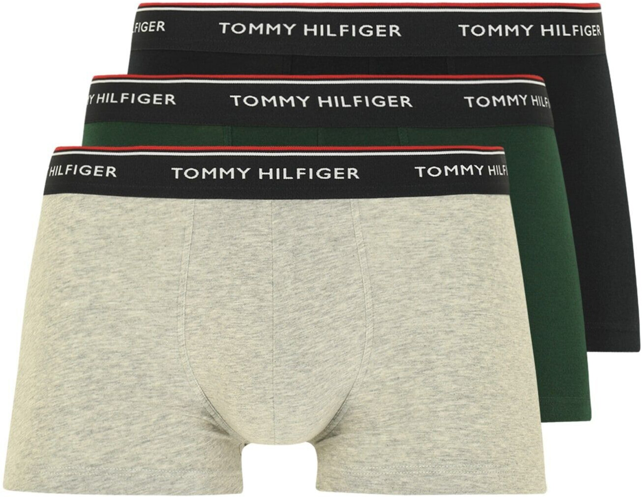 Tommy Hilfiger 3-Pack Stretch Cotton Trunks (1U87903842-0XW) grey/green/black