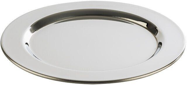 APS Coaster 35912, round, rolled edge, stainless steel, silver, 12 x 12 cm, 6 pieces
