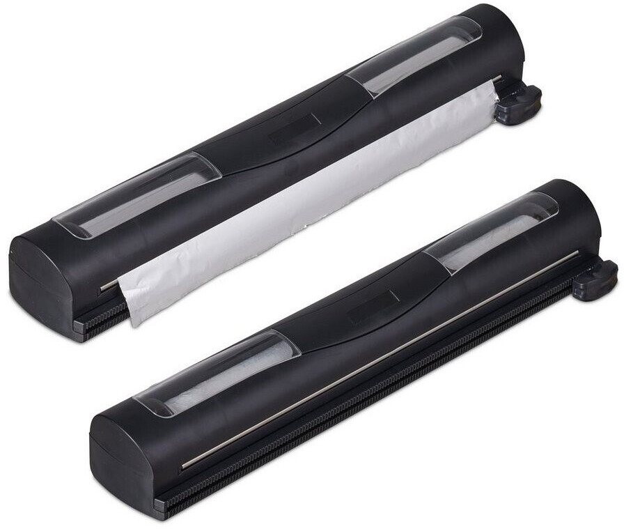 Relaxdays Foil cutter 10034375, black, plastic, for the drawer, set, 2 pieces
