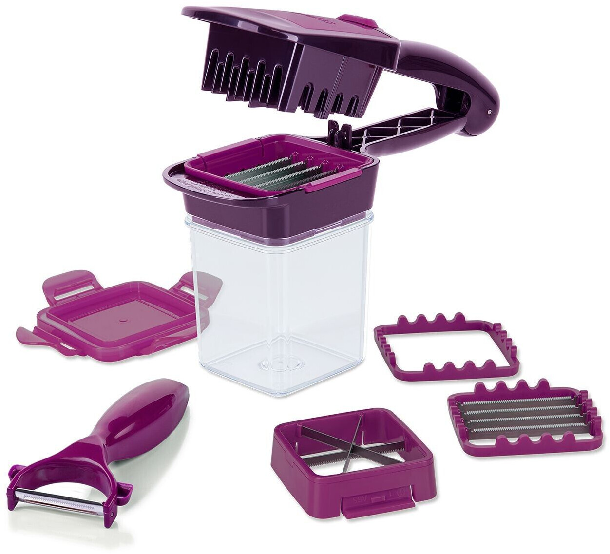Genius Nicer Dicer Quick - 5-in-1 Gemüseschneider Mit Edelstahlklingen